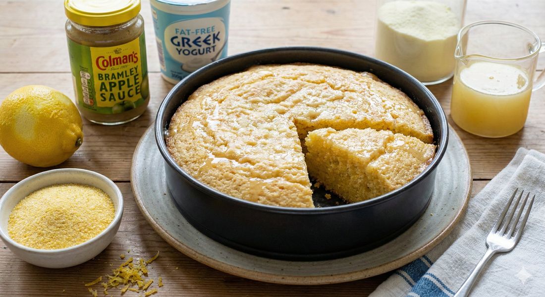 Lemon Polenta Drizzle Cake